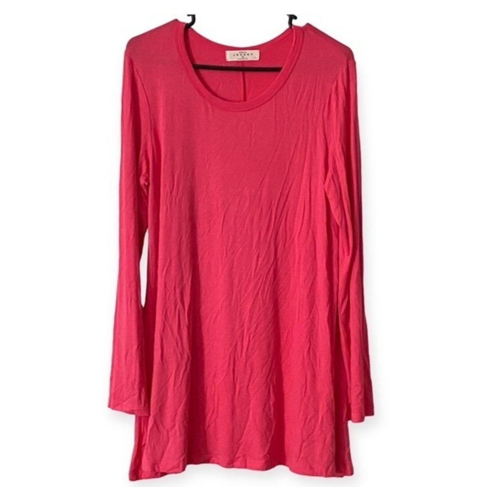 Made By Johnny Dress Women’s Size XL Long‎ Sleeve Scoop Neck Pink Made In USA